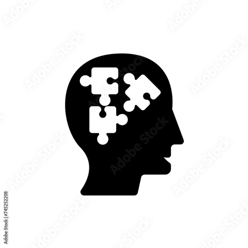 alzheimer concept line icon. Simple element illustration.alzheimer concept outline symbol design. photo