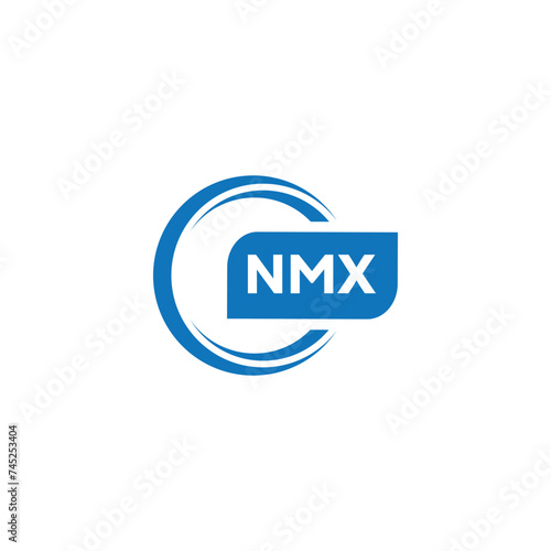 modern minimalist NMX initial letters monogram logo design