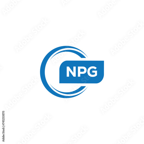 modern minimalist NPG initial letters monogram logo design