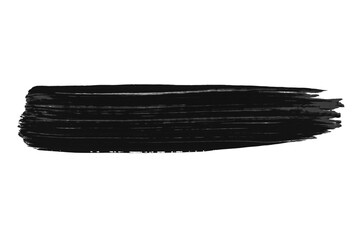 A smear of black paint . on an empty background. PNG
