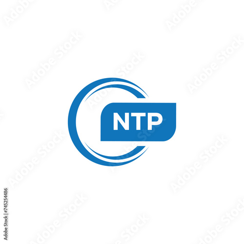 modern minimalist NTP initial letters monogram logo design