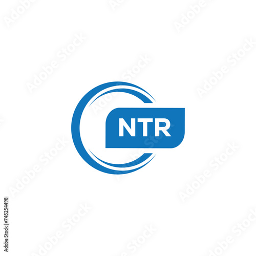 modern minimalist NTR initial letters monogram logo design photo