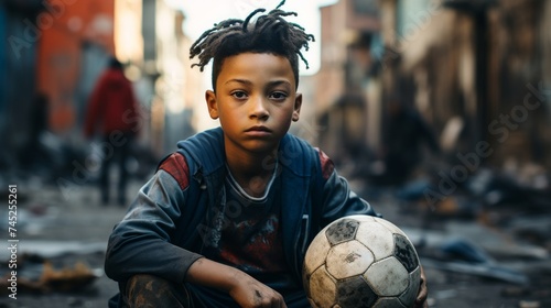 Generative AI Urban soccer scions, determined ambition