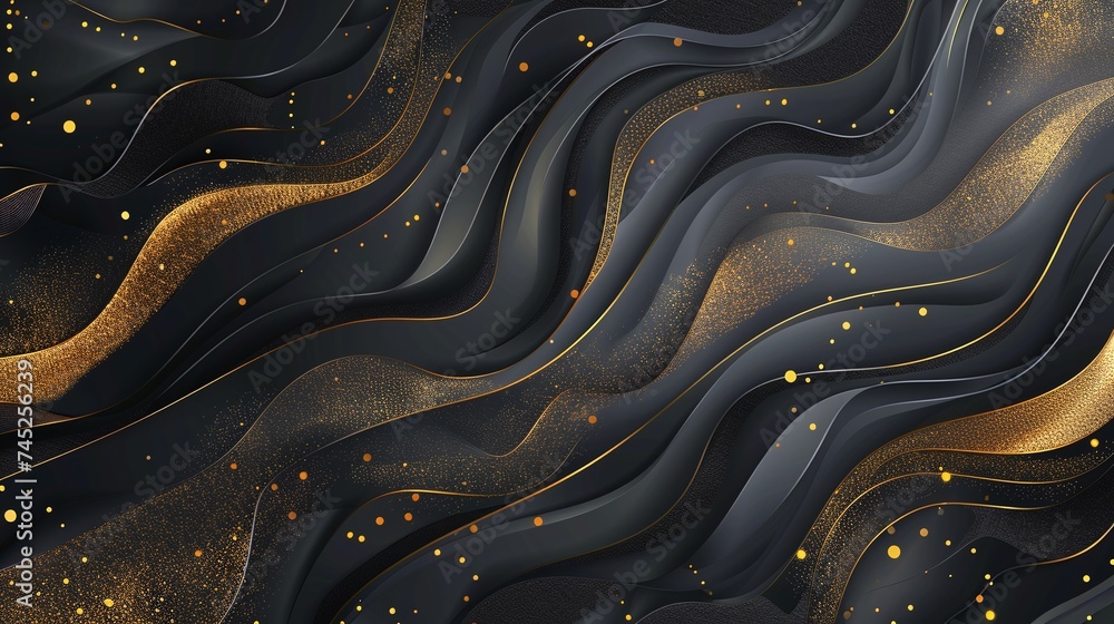 opulent black gold waves in abstract luxury background, perfect for stylish fashion designs and elegant decor opulent black gold waves in abstract luxury background, perfect for stylish fashion designs and elegant decor