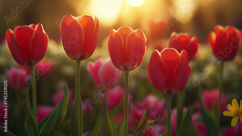 tulips in spring