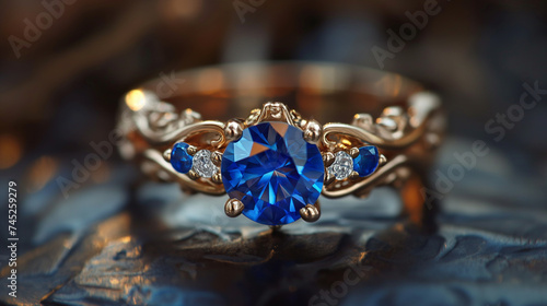 Vintage Luxury Sapphire Ring