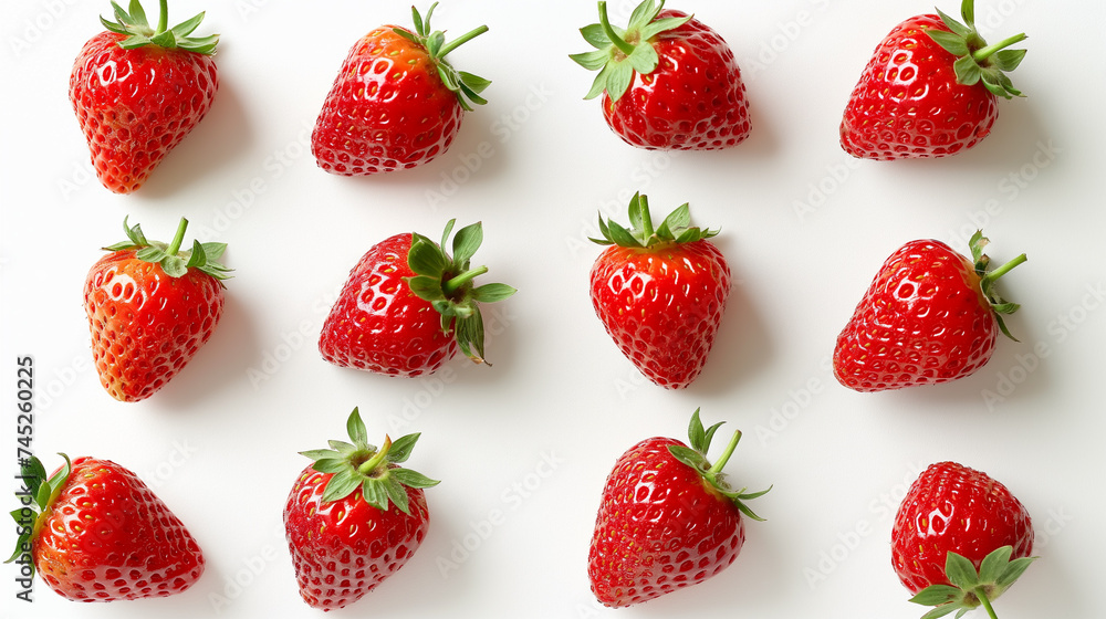 set of strawberries set of strawberries