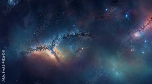 Enchanting cosmic spectacle revealing stars, nebulae, and interstellar dust 