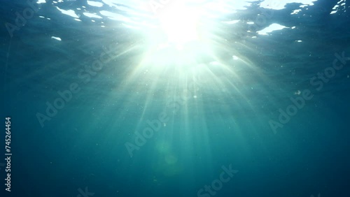 Wallpaper Mural sun ray and sun beam scenery underwater waves on surface of water slow ocean scenery for background Torontodigital.ca