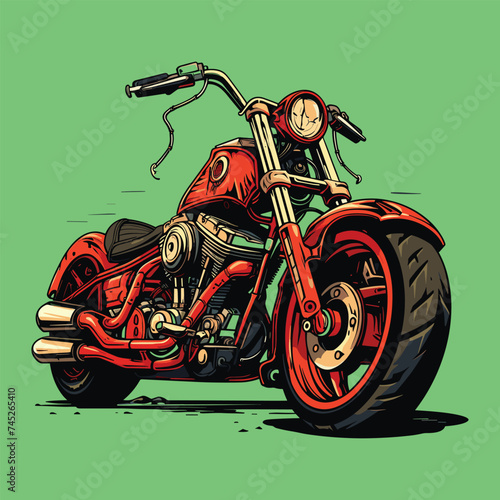 Fotografie Creative Motorbike vector t-shirt design