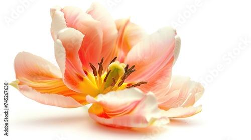 spring and summer flowers on white background