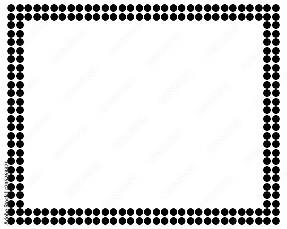 Simple square frame dot. dot border