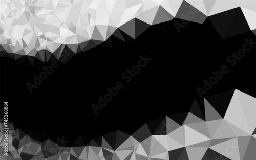 Light Silver, Gray vector triangle mosaic cover.