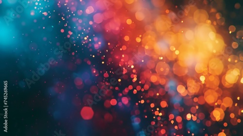 Abstract background with bokeh  defocused lights and stars. Colorful abstract background © Robina