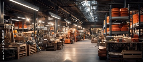 Hardware Store warehouse that sells metal and steel photo