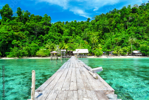 Jetty of Kali Lemon, Nabire, Central Papua, Indonesia