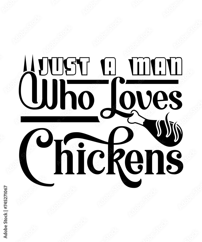 just a man who loves chickens svg