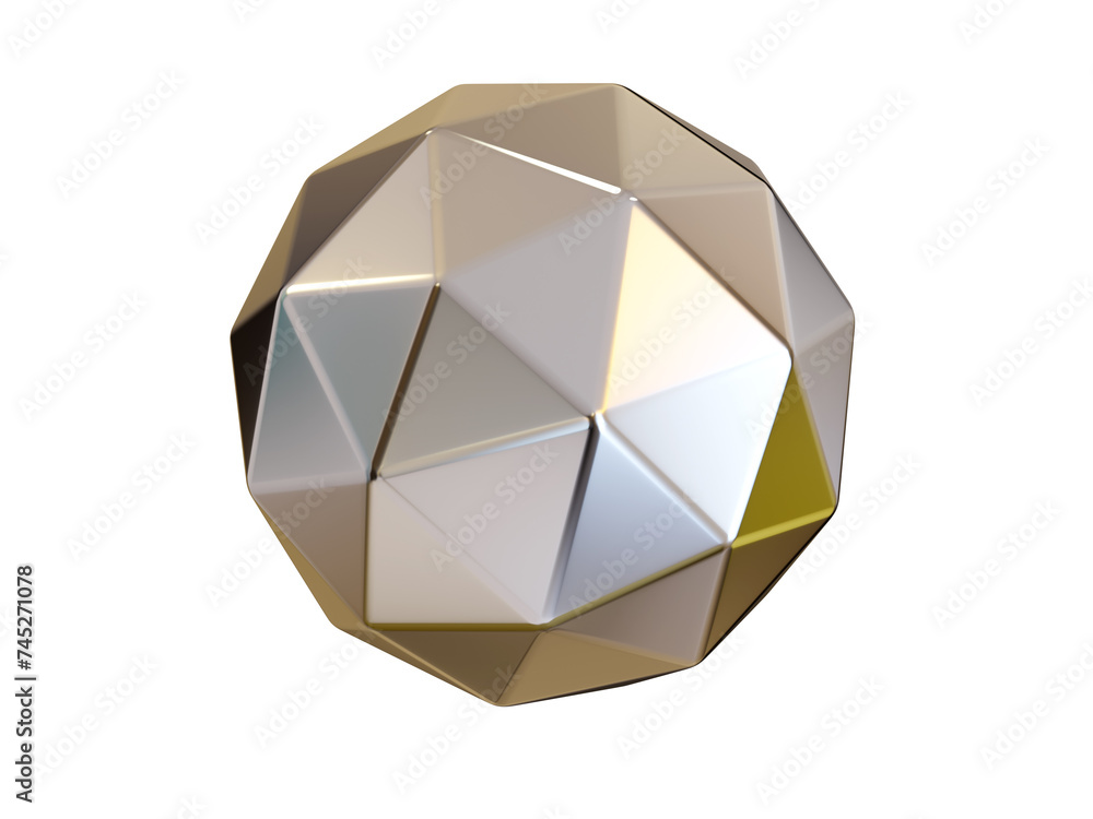 3d shape, metal geometric figure. 3d render. 3d shape, metal geometric figure. 3d render.