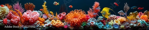 A whimsical underwater garden made from discarded plastic toys and containers