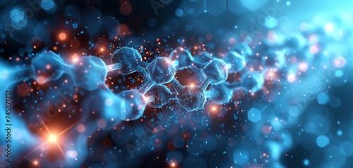 Molecular Structure and Chemical Bonds Visualization.