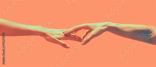 Creative depiction of hands forming a bridge symbolizing cooperation and teamwork minimalist style