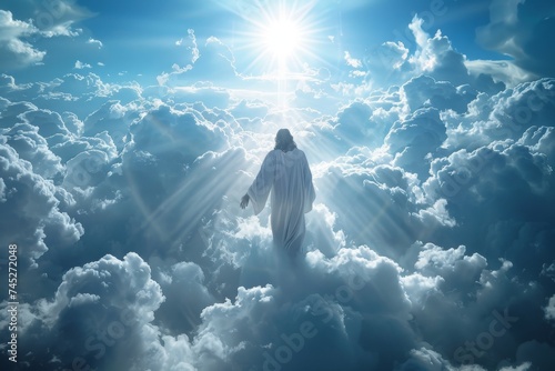 Jesus ascending into heaven photo