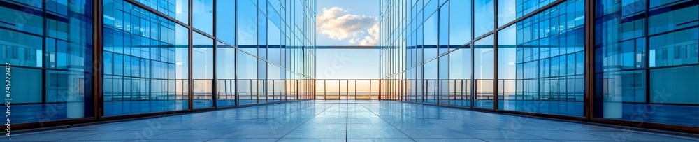 Fototapeta premium Smart buildings with automated systems for energy efficiency