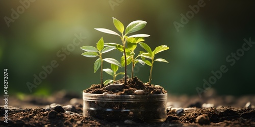 Investing in renewable energy spur sustainable business growth finance development with nature. Concept Renewable Energy, Sustainable Business Growth, Finance Development, Nature Conservation
