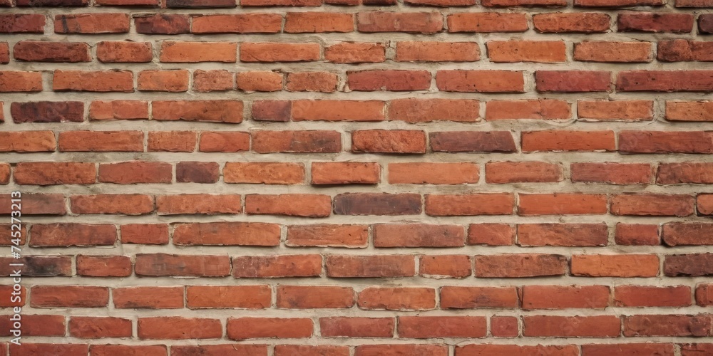 Old red brick wall background, wide panorama of masonry Old red brick wall background, wide panorama of masonry