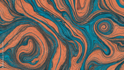 Abstract artful wallpaper with paint waves