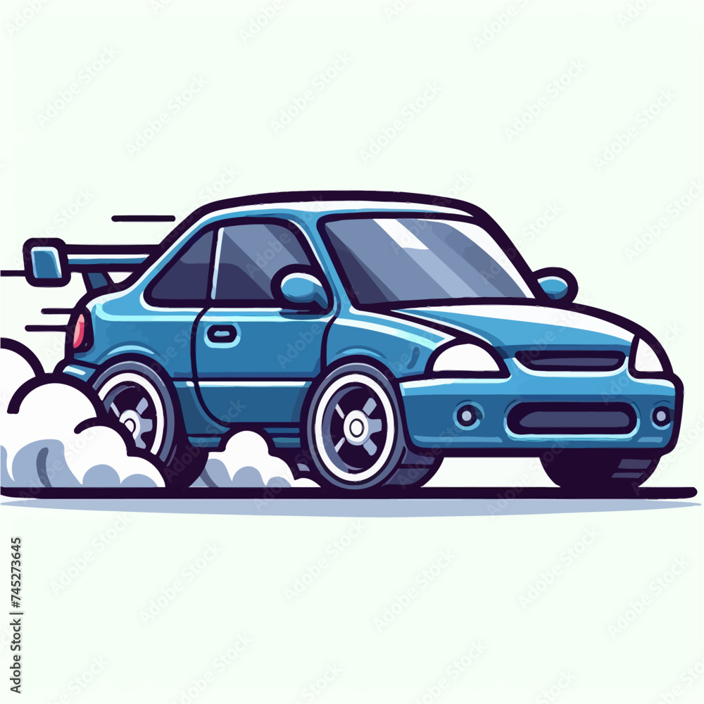 Vector Illustration of Racing Car Vector Illustration of Racing Car
