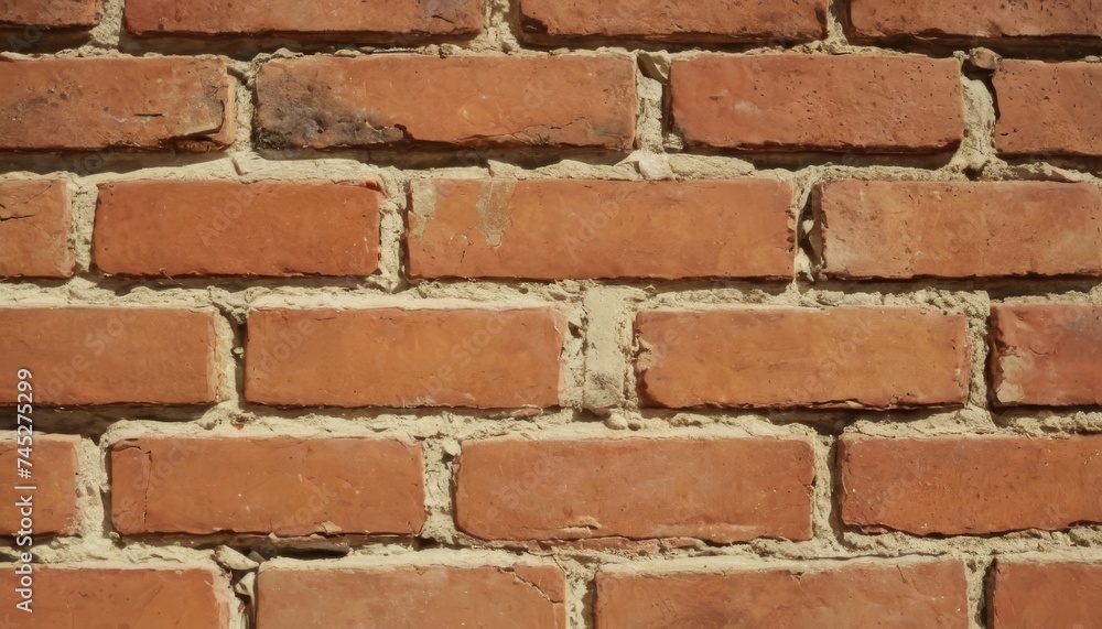 Obraz premium Old red brick wall damaged background