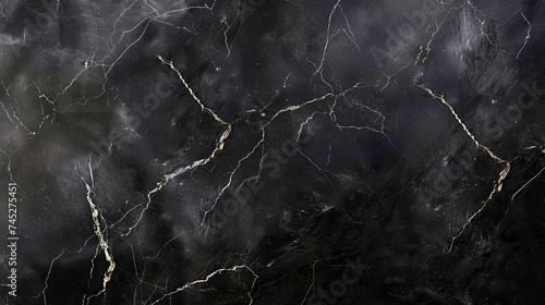 Luxurious black marble texture with intricate gold veins, perfect for elegant backgrounds.