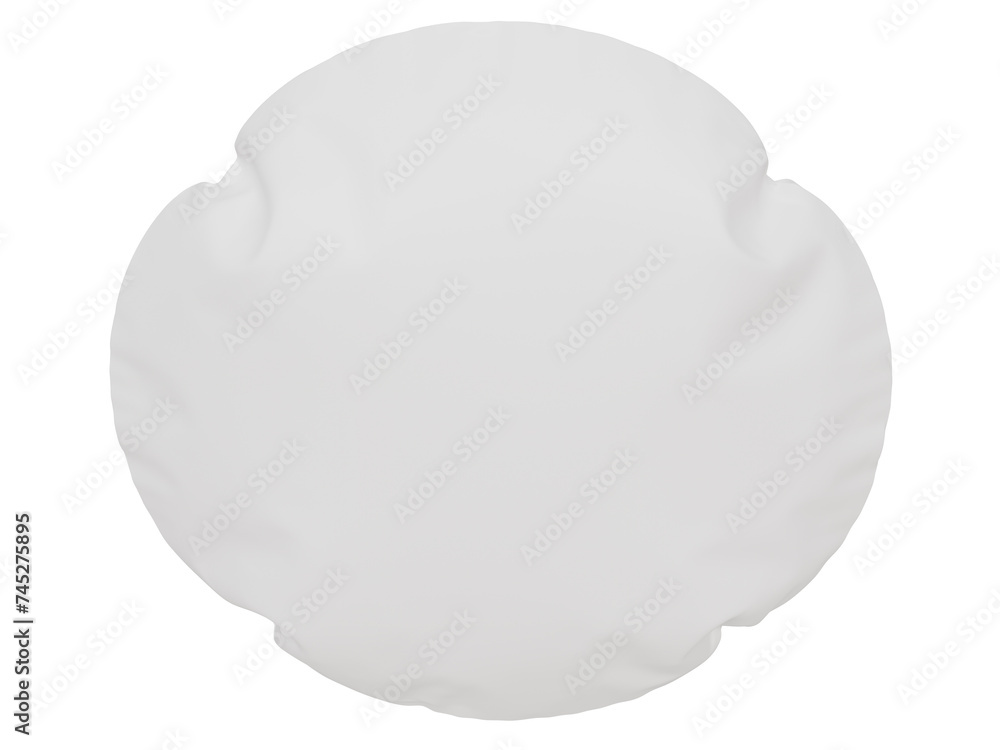 Mockup white round pillow. 3d render Mockup white round pillow. 3d render
