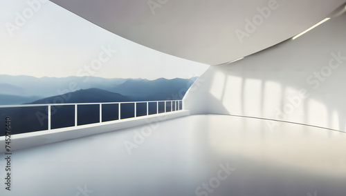 Moderne design Terrasse mit Ausblick