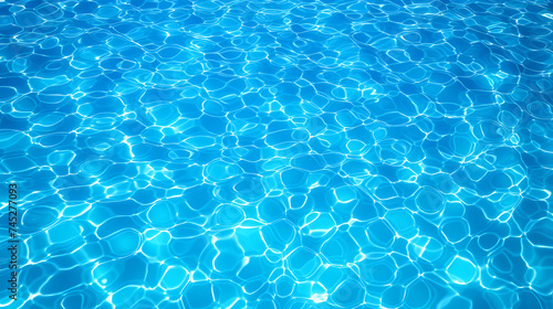 blue water in pool background