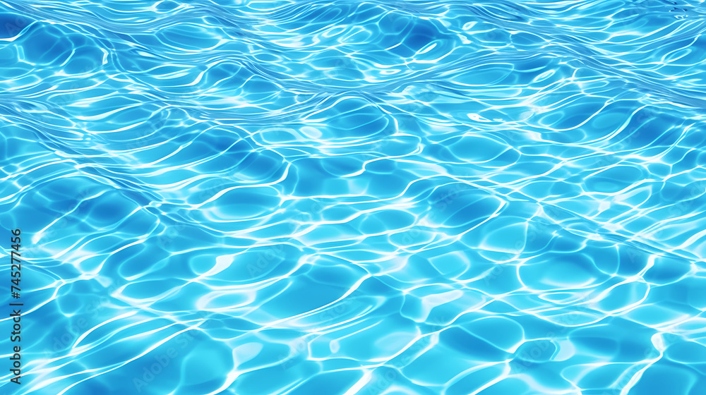 blue water in pool background