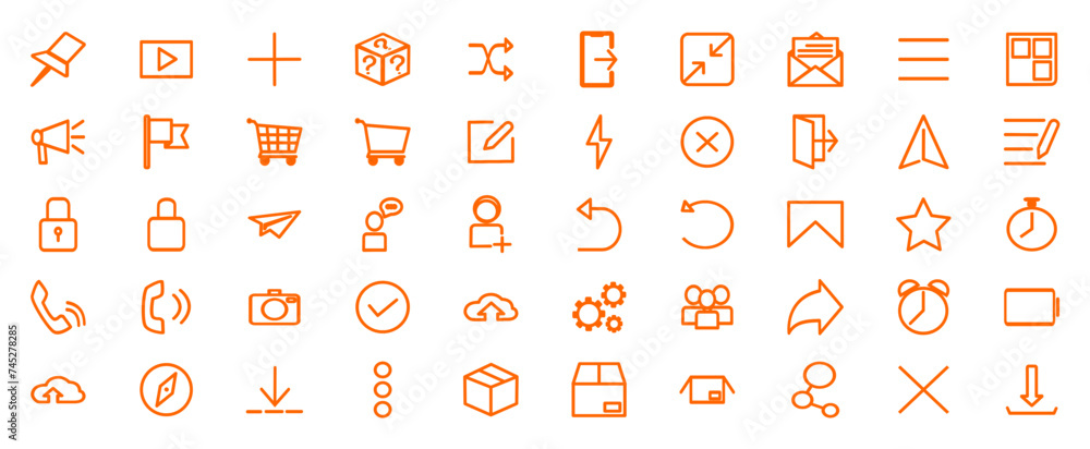 Fototapeta premium web icon set simple vector illustration