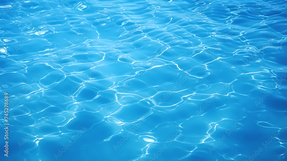 blue water in pool background