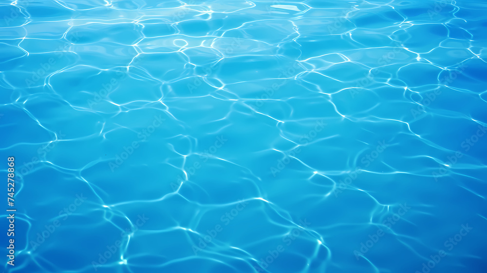 blue water in pool background