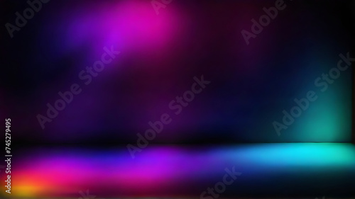 colorful dark lighting Blur Photo abstract background