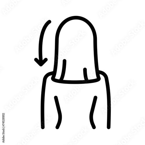 Hair care and keratin treatment linear icon. Hair Growth line vector icon. Hair health product line vector sign