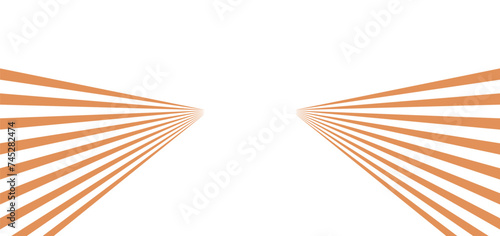 Vertical lines directed to the center background, panoramic high speed, rows lines, repeatable texture