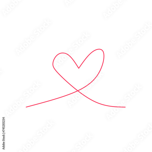 Heart line pink