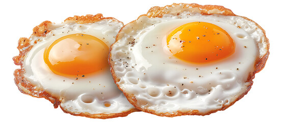 Fried eggs on a transparent background. Eggs png