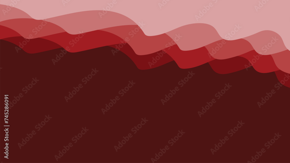 Simple Red background vector design. Smooth wave background minimalist ...
