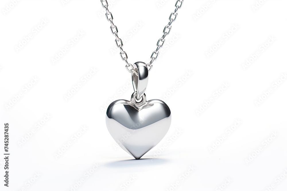 Silver Heart Pendant on a Chain Silver Heart Pendant on a Chain