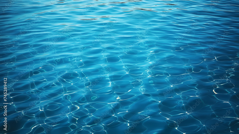 Obraz premium Abstract blue water wave texture background