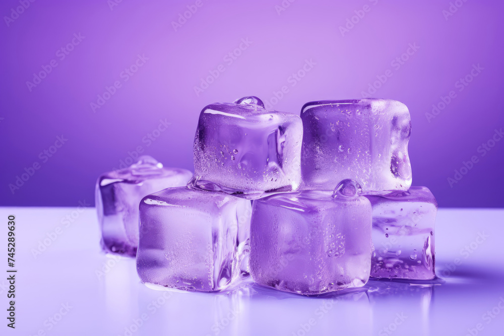 A Pile of Ice Cubes on a Table A Pile of Ice Cubes on a Table