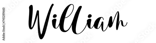 William  - black color - name written - ideal for websites,, presentations, greetings, banners, cards,, t-shirt, sweatshirt, prints, cricut, silhouette, sublimation	

